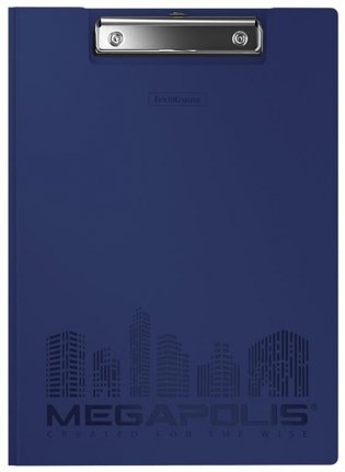 Папка-планшет "Megapolis", А4, синяя фото книги