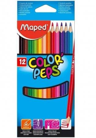 Цветные карандаши "Color Peps", 12 цветов фото книги